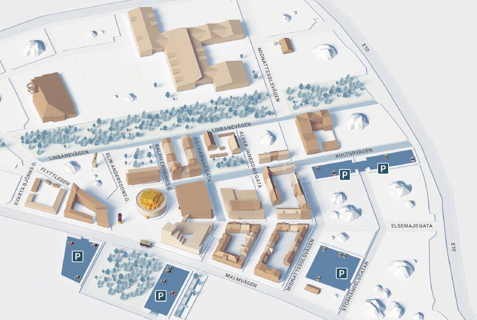 Karta Kiruna centrum